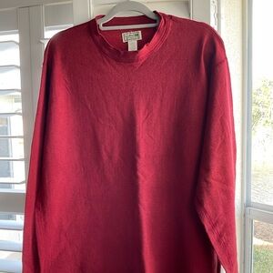 LLBean Men’s River Driver Crew Neck Long Sleeve Shirt, XL, Mountain Red Heather